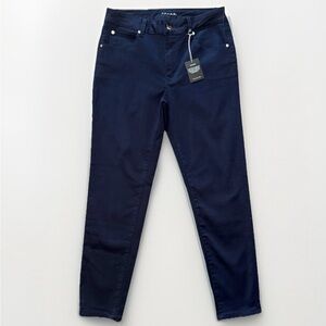 NWT TAHARI Navy Skinny Ankle Pants Mid Rise